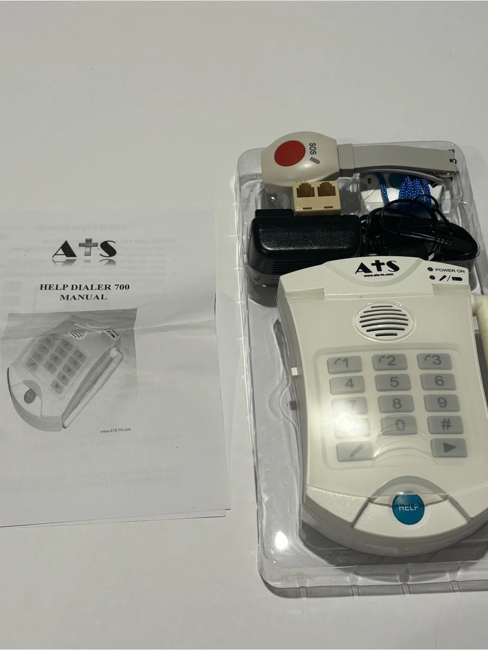 ATS No Subscription Help Alarm Emergency Dialer - White